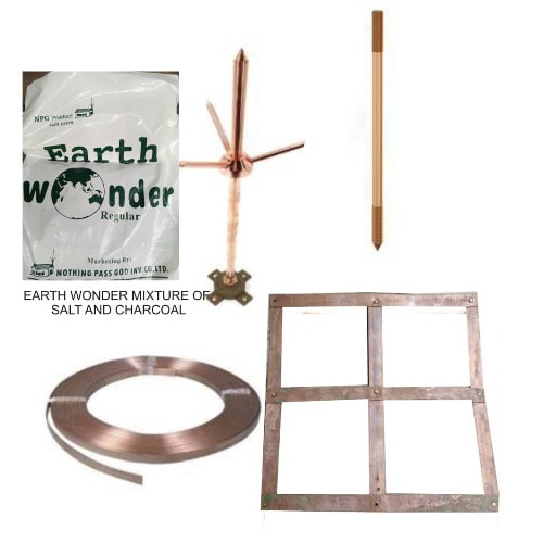 Pure Copper Conductor Thunder Arrestor And Earthing Grounding - Tape 20mm X 25meter- Rod