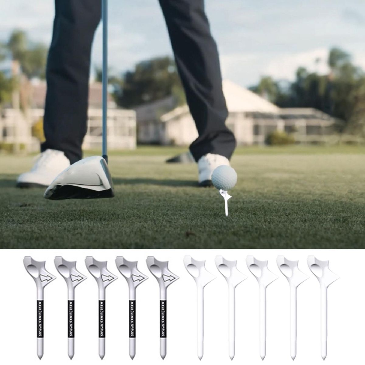 Plastic Golf Tees 10pcs Unbreakable Golf Tees High Stability Low