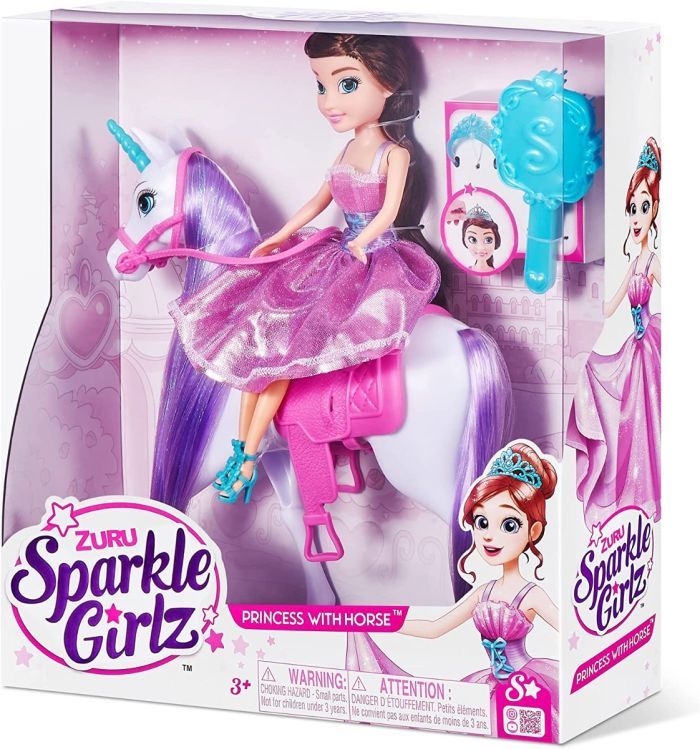 Sparkle Girlz 10.5" Princess With Horse Playset In