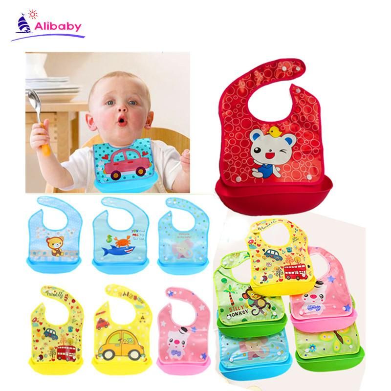 4PCS Baby Bibs Waterproof Baby Aprons Bib