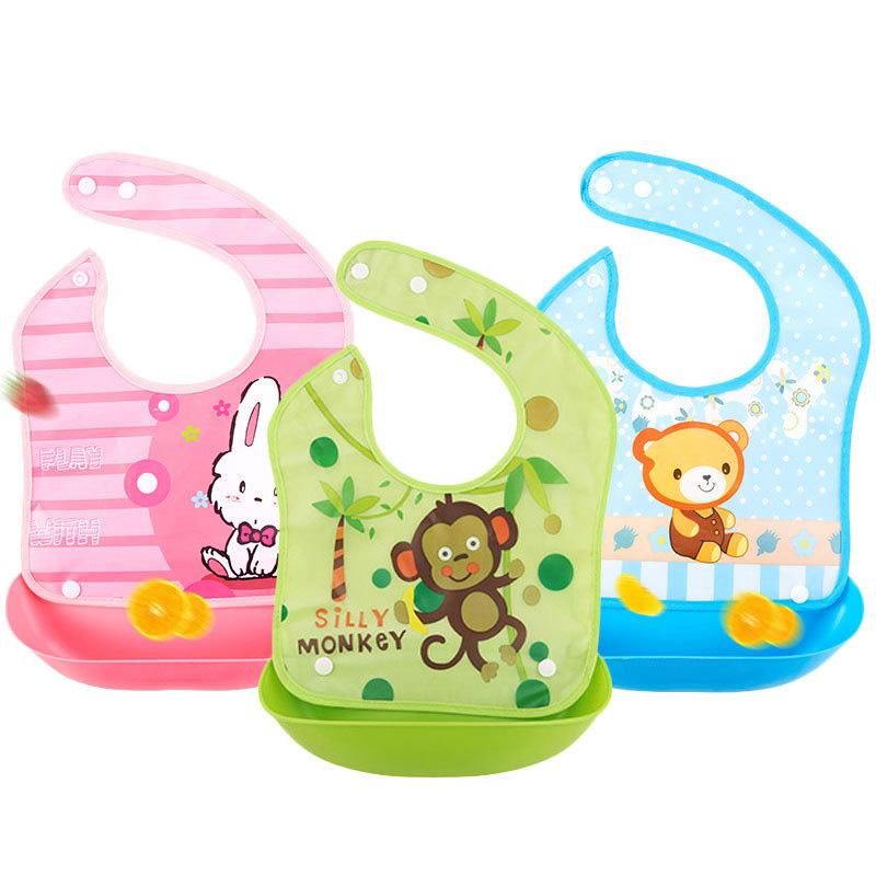 4PCS Baby Bibs Waterproof Baby Aprons Bib