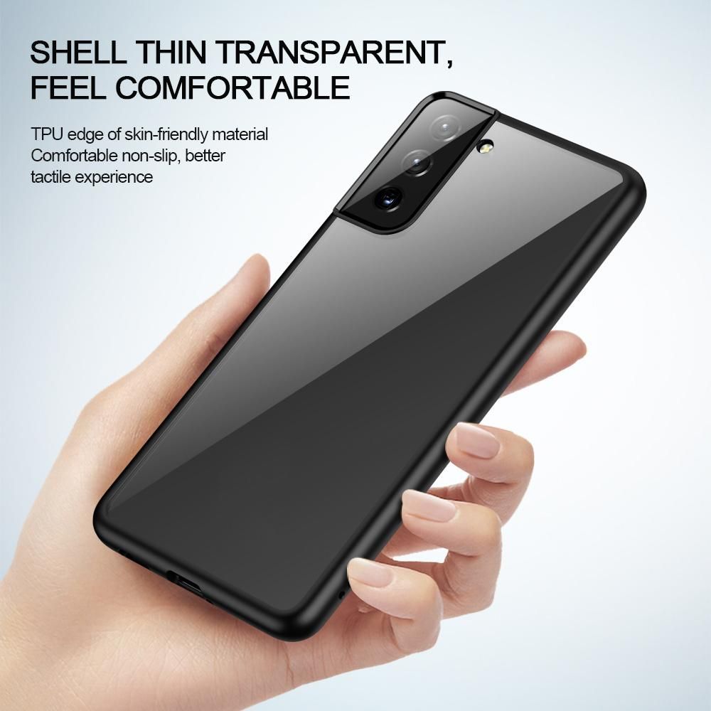 for Samsung Galaxy S21 Plus 5G Phone Protective Shell Shockproof Bumper Transparent Protective Cover Transparent-1