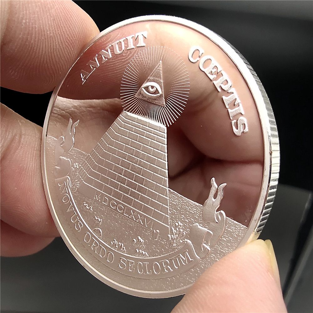 Freemason Coin Masonic Challenge Coins With All-seeing Eye