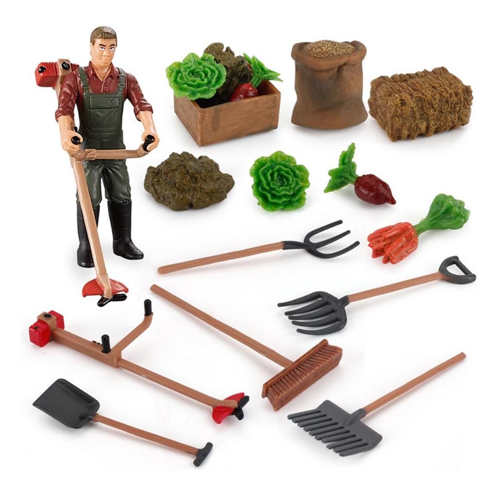 13 PCS Children Gardening Tool Trowel Fork Mower