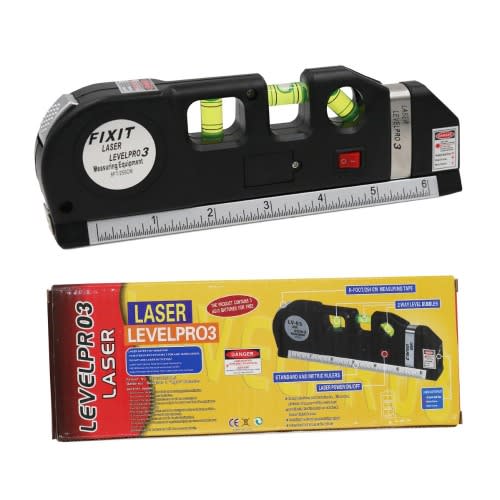 3 In 1 Multifunctional Laser Spirit Level Plum With 8ft Steel Tape