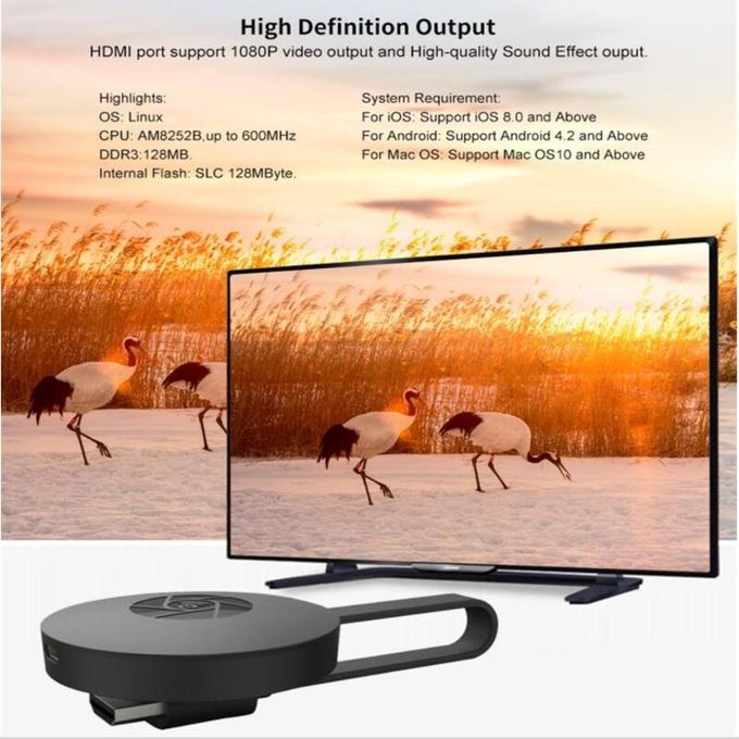 MiraScreen G2 TV Stick Dongle Anycast Chrome Cast HDMI WiFi Display Receiver