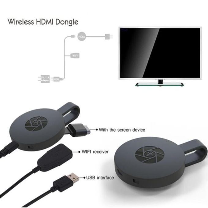 MiraScreen G2 TV Stick Dongle Anycast Chrome Cast HDMI WiFi Display Receiver