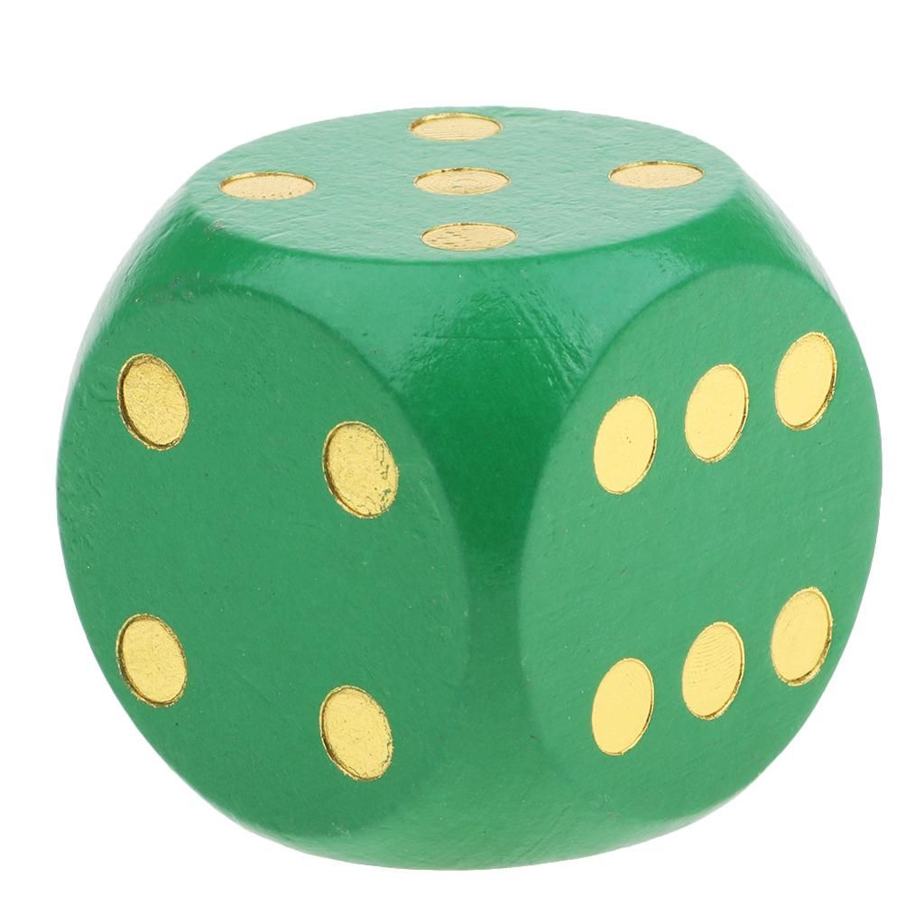 2 Pieces Extra Large Wooden Dice With Rounded Corner D6