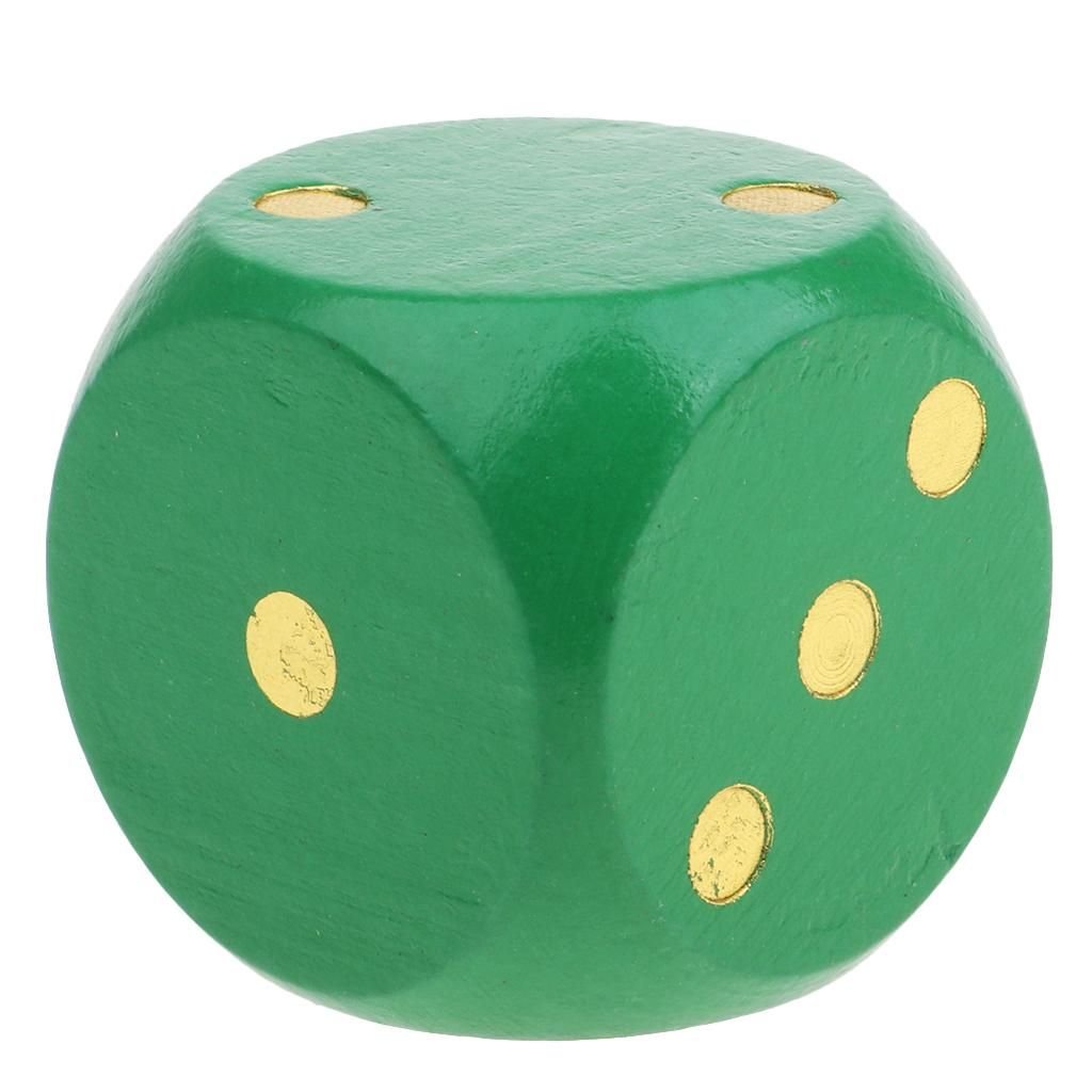 2 Pieces Extra Large Wooden Dice With Rounded Corner D6