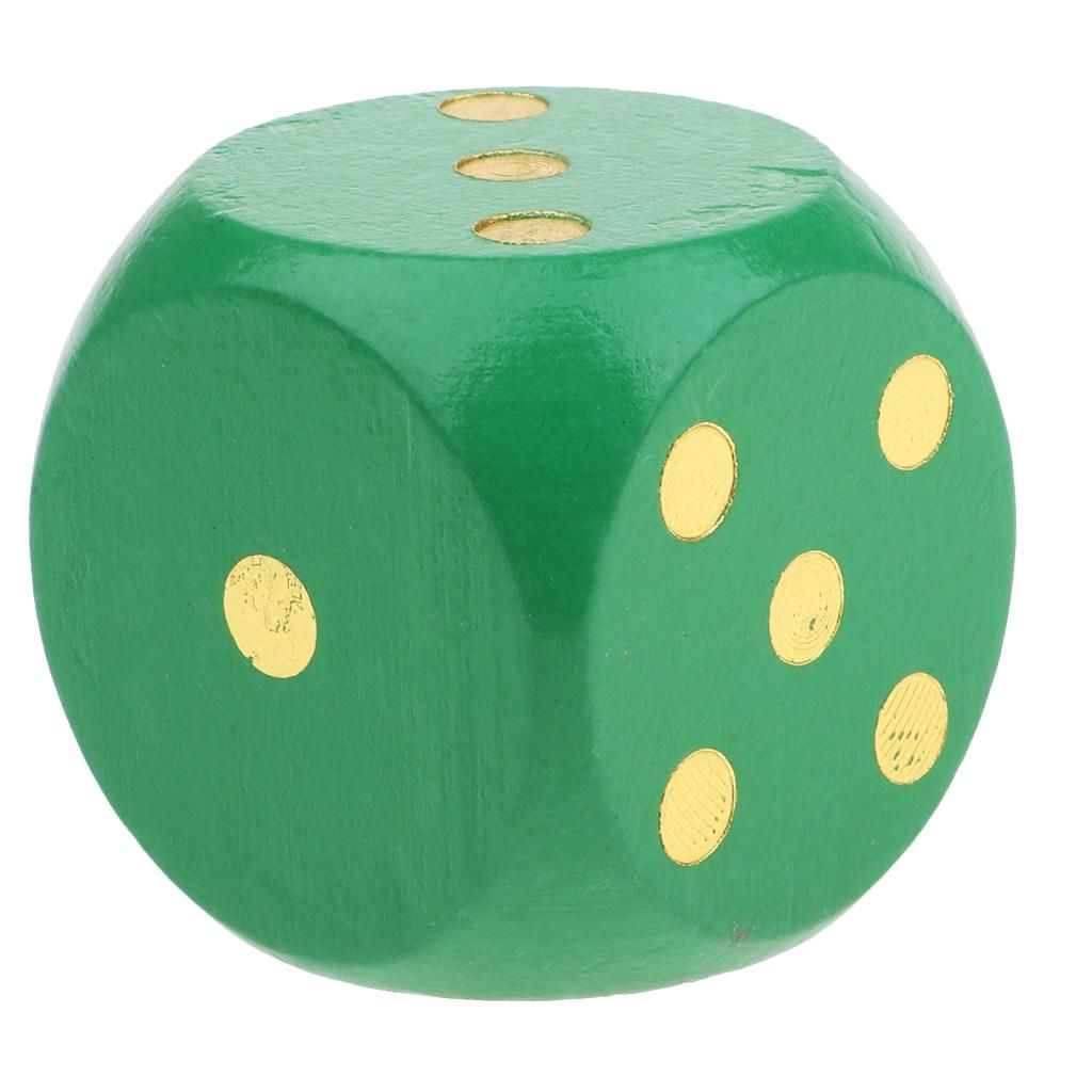 2 Pieces Extra Large Wooden Dice With Rounded Corner D6