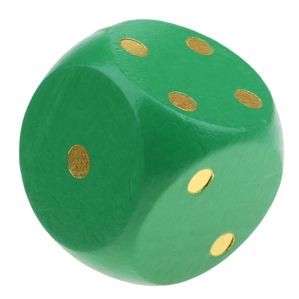 2 Pieces Extra Large Wooden Dice With Rounded Corner D6