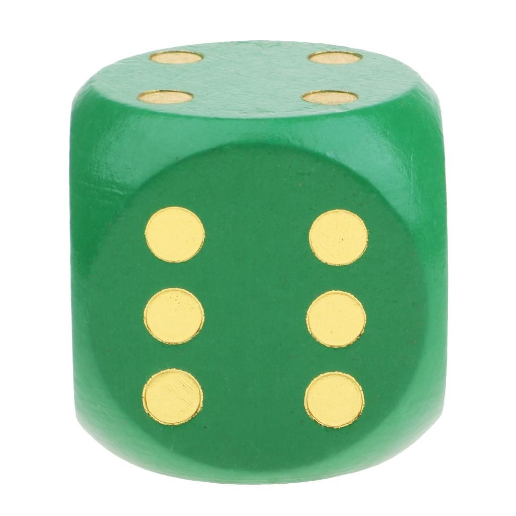 2 Pieces Extra Large Wooden Dice With Rounded Corner D6