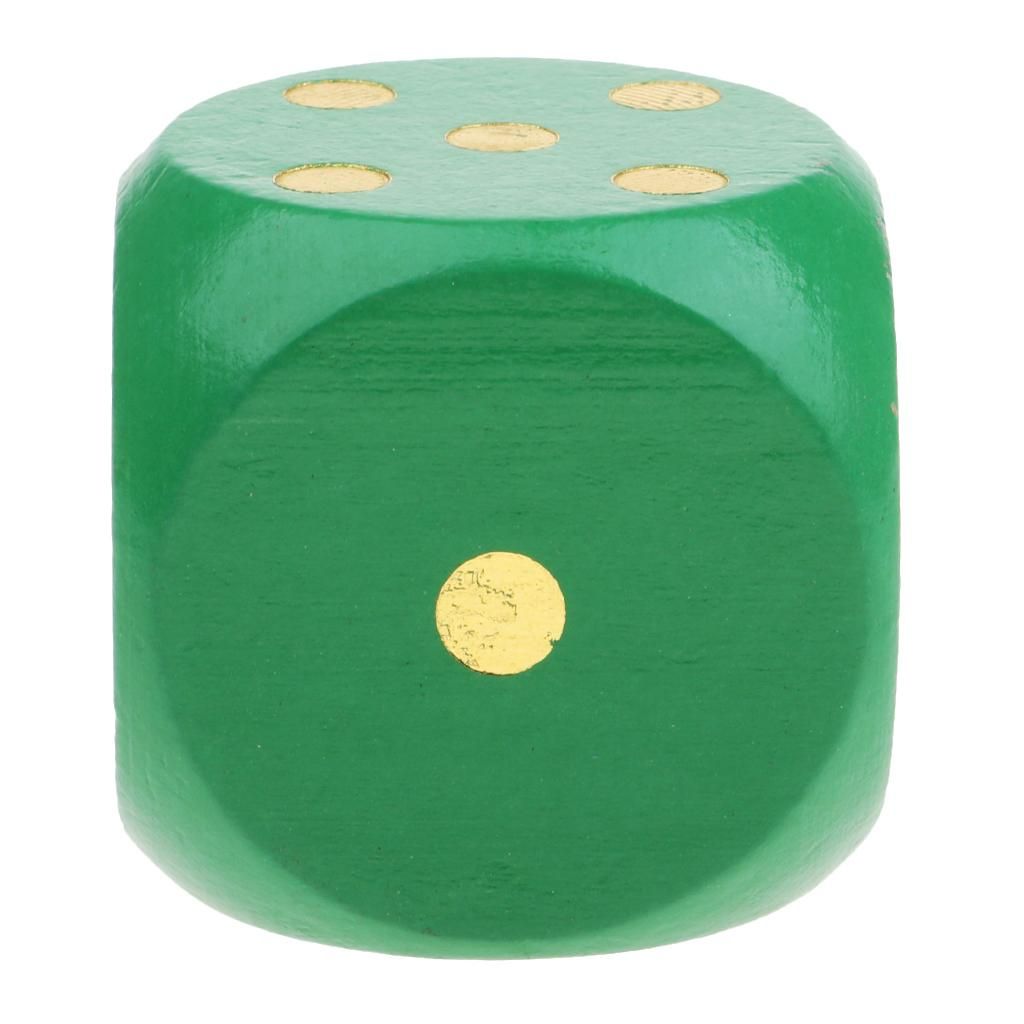 2 Pieces Extra Large Wooden Dice With Rounded Corner D6