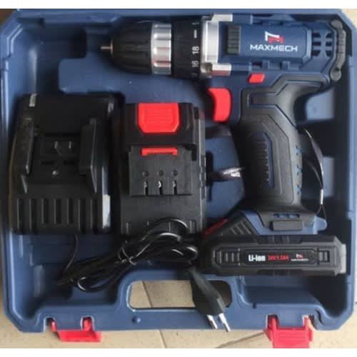 Cordless Rechargeable Battery Drill Machine, 18volts With 2 X Battery Drilling Machine