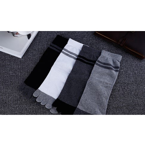 Five Toe Running, Exercise And Casual Socks - White