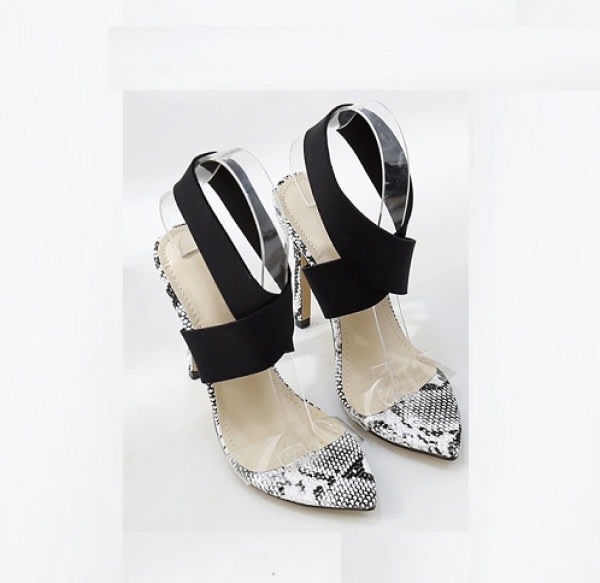 Cross Hollow Open Toes High Heels