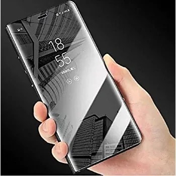 Full Sensor Clear View Flip Case For Samsung Galaxy S9- Black