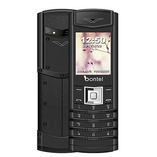 V5 Torch Light 1,000 Mah Battery Mobile Phone - Black