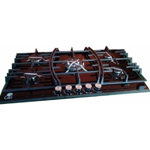 Gs 90cm X 53cm Tempered Glass 5 Gas Burners Cooker Hob