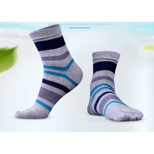 Five Toe Running, Exercise And Casual Socks - Ash