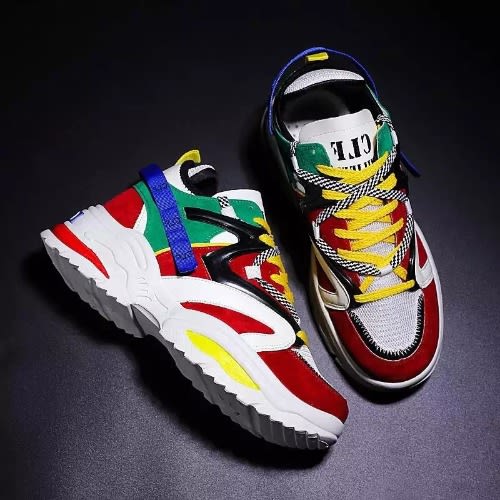 Unisex Chunky Lightweight Breathable Multicolor Sneakers