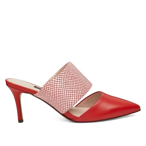 Meech Pointy Toe Mules-fiery Red