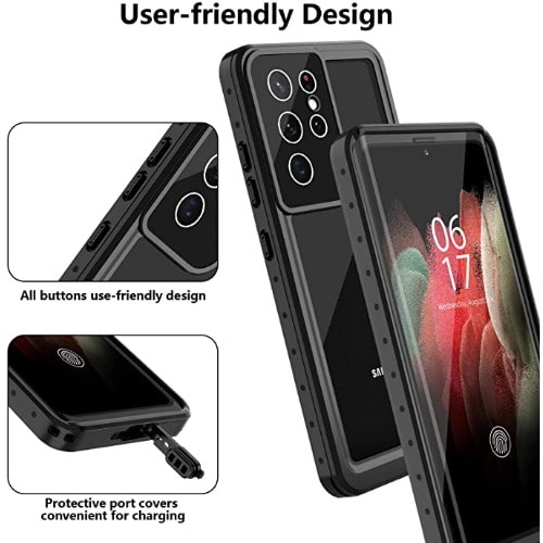 Waterproof Case With Built-in Screen Protector For Samsung Galaxy S21 Ultra