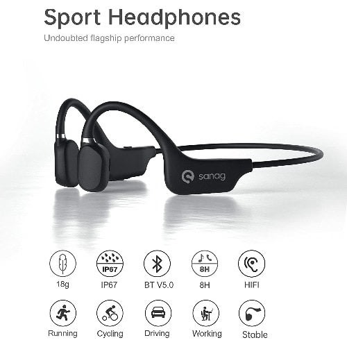 Sanag Open-ear Wireless Bluetooth  Sports Headset With Mic