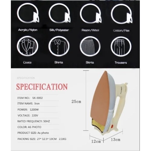 Electric Dry Iron - 1200W