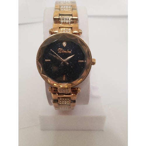 Ladies Crystal Cut Design Wrist Watch