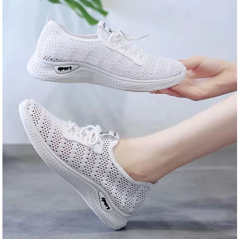 Ladies Comfortable Sneakers - White