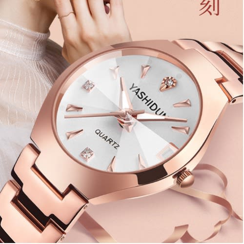 Non Fading Couple's Wristwatch -Pink & White
