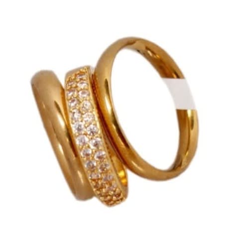 3 in 1 Couples Wedding And Engagement Ring