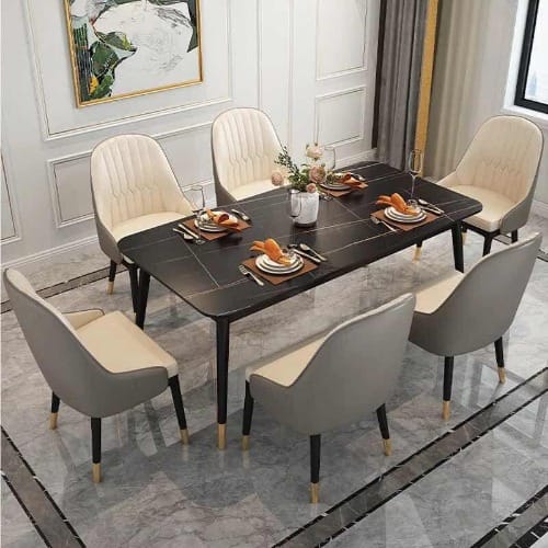Modern Dining Set With 6 Chairs