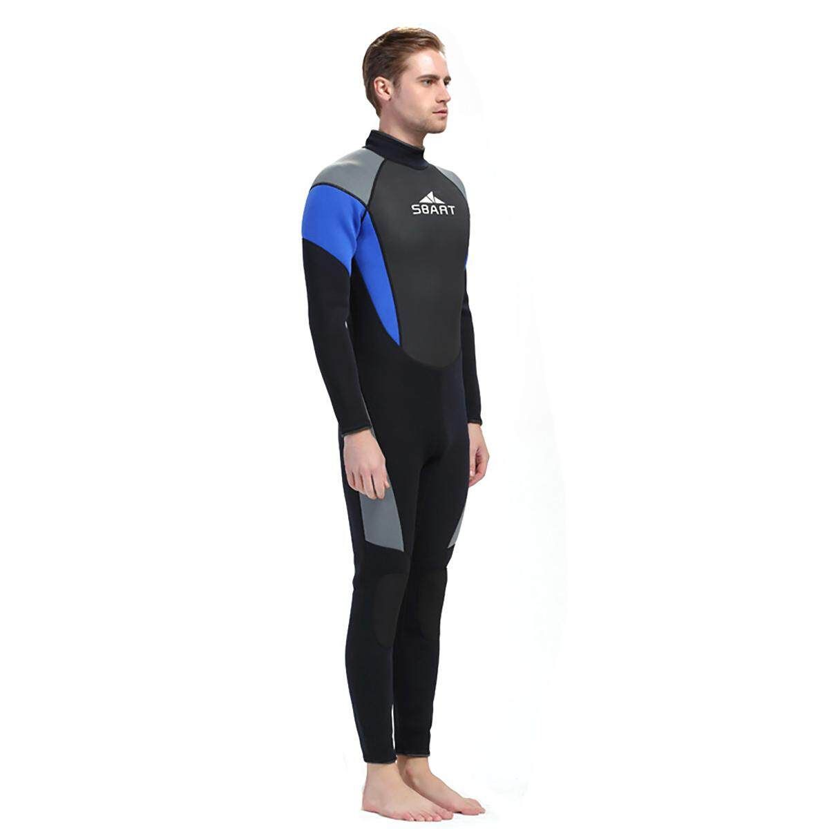 3MM MEN WetSuit Full Body Suit Super Stretch Diving Suit Swim Surf Snorkeling M