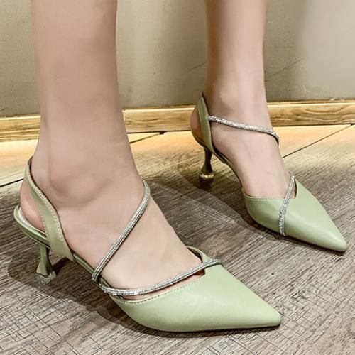 Women's Platform High Heel Fifth Sandals-Green