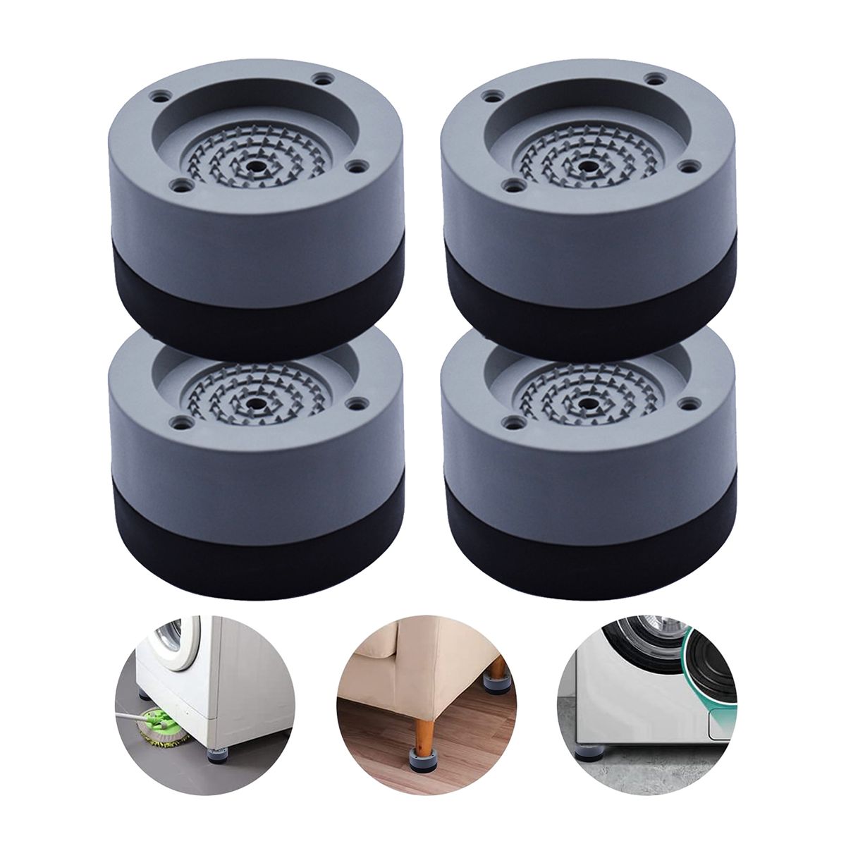 4PCS Washing Machine Base Foot Pads Anti Slip Anti Vibration