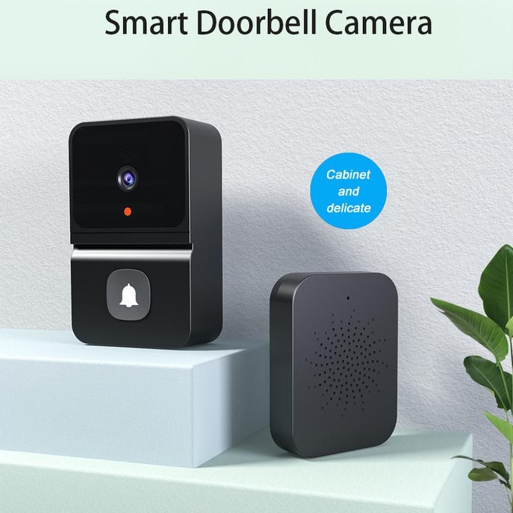 Aoresac Wireless Doorbell Camera with Chime Smart Video Doorbell 480P WiFi Connection IR Night Vision 2-Way Audio Cloud Storage APP Control Built-in Battery