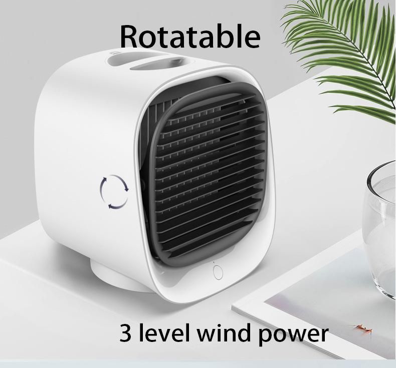 (Green) Mini Air Cooler Humidification Usb Fan
