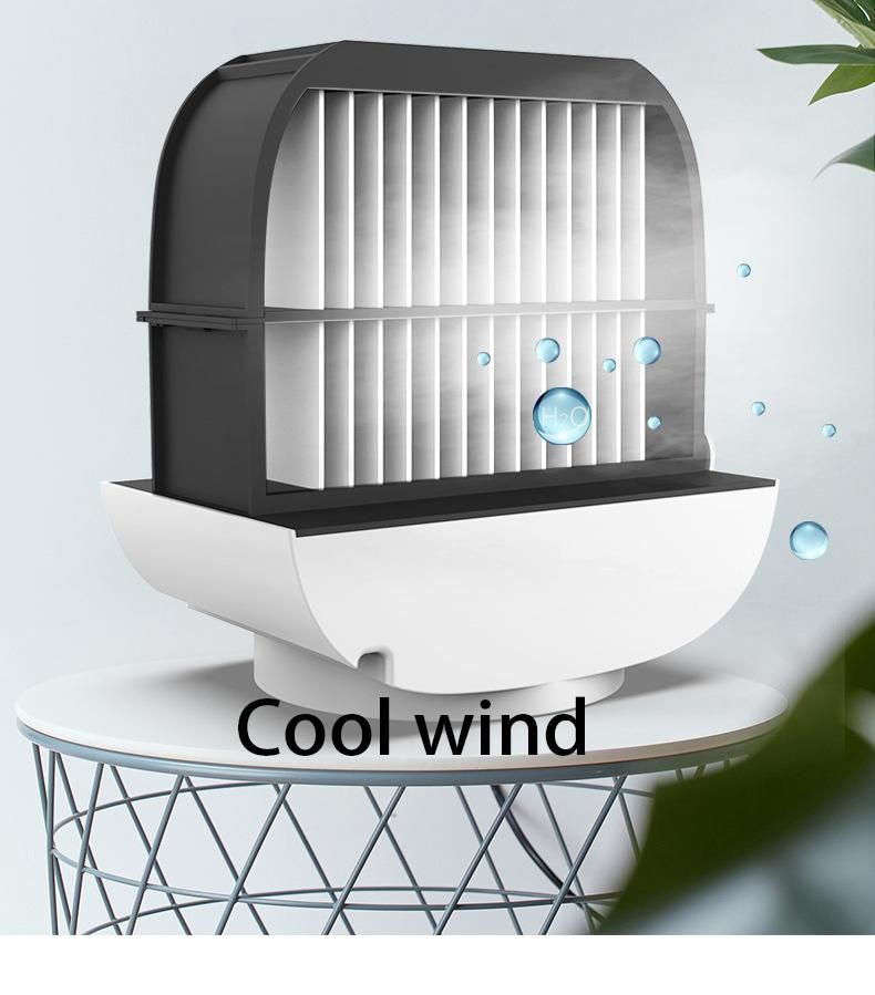 (Green) Mini Air Cooler Humidification Usb Fan