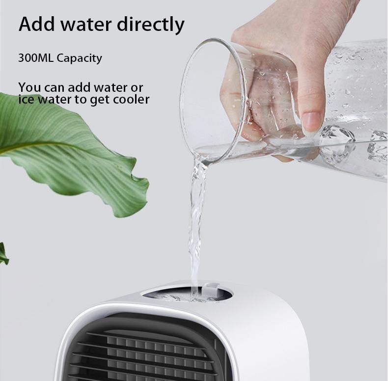 (Green) Mini Air Cooler Humidification Usb Fan