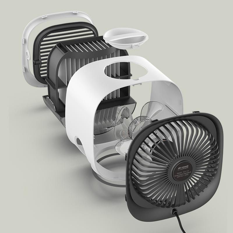 (Green) Mini Air Cooler Humidification Usb Fan
