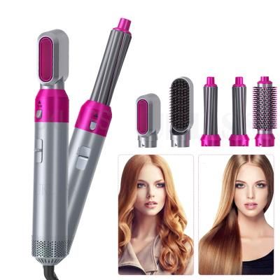 5 In 1 Hair Dryer Electric Curler Straightener AU-Silver