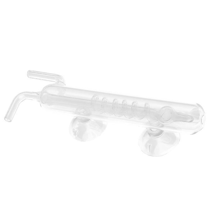 Aquarium Tank 3 Spiral CO2 Diffuser Glass Bubble Counter With Suction
