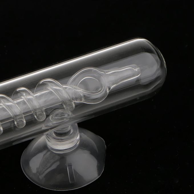 Aquarium Tank 3 Spiral CO2 Diffuser Glass Bubble Counter With Suction
