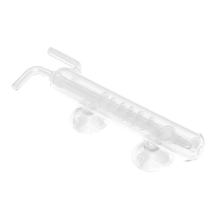 Aquarium Tank 3 Spiral CO2 Diffuser Glass Bubble Counter With Suction