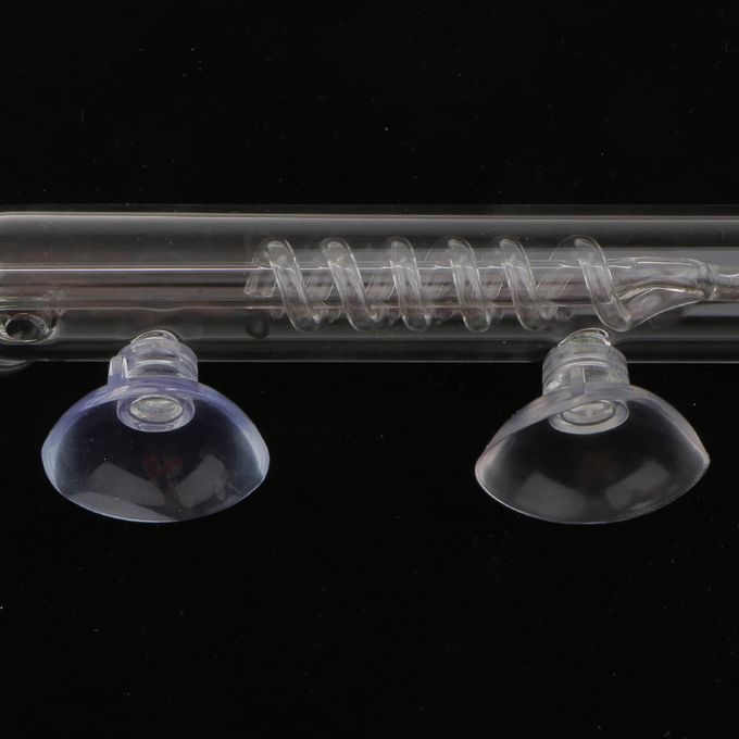 Aquarium Tank 3 Spiral CO2 Diffuser Glass Bubble Counter With Suction