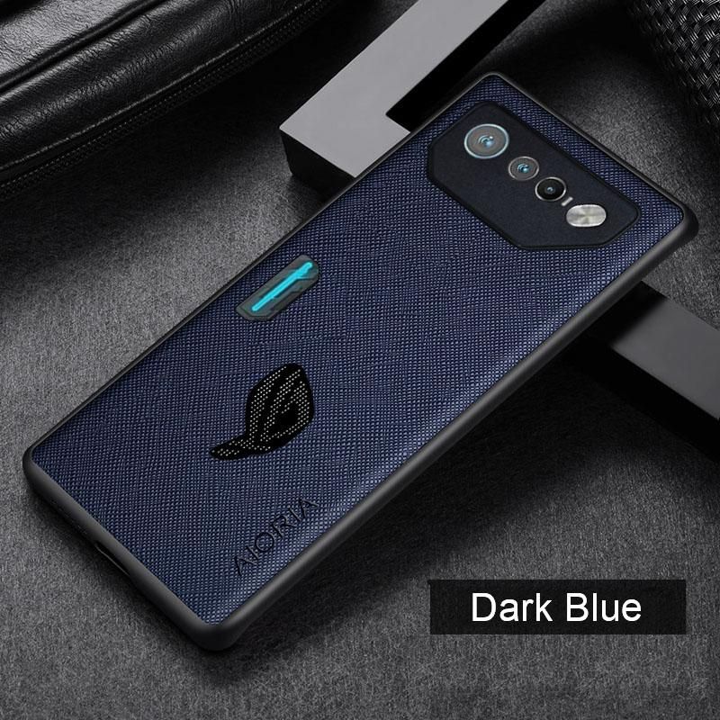 Case for Asus ROG Phone 7 Funda cross pattern leather cover luxury coque for ROG Phone 7 case