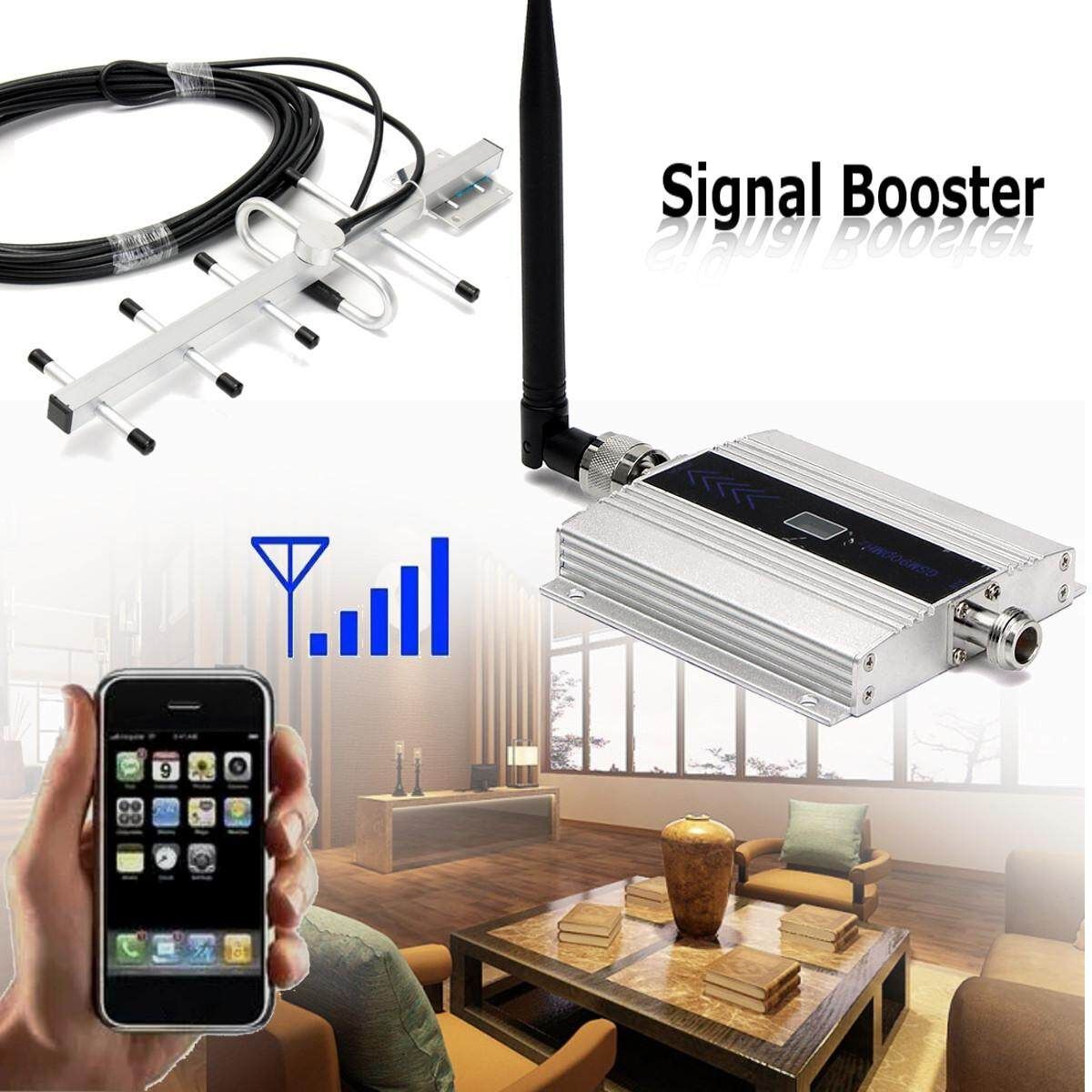 LCD High Gain 2G GSM 960MHz Cellphone Wifi Repeater Amplifier Outdoor Signal Expander Kit With 10M Cable American Rules