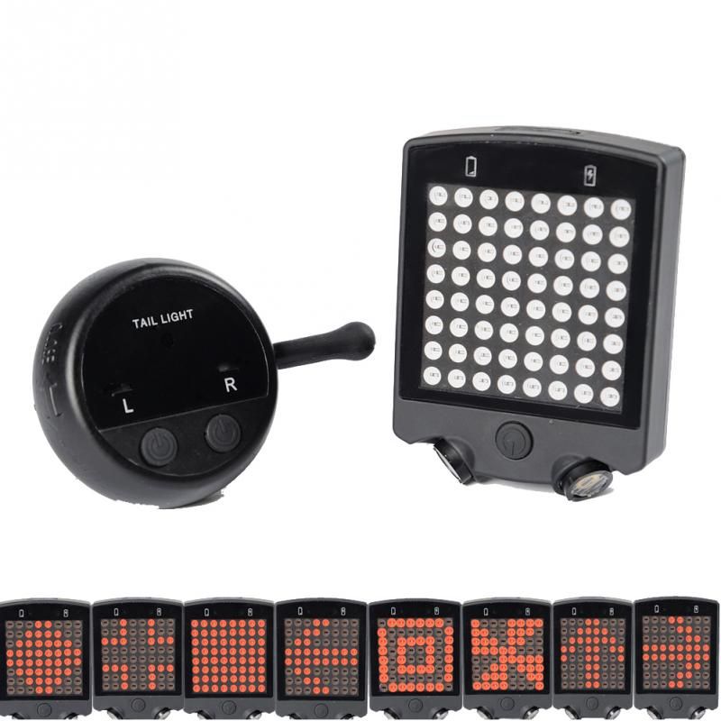 Bicycle Wireless Remote Control Turn Signal Tail Light Usb
